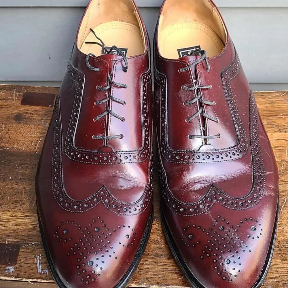 Bostonian Burgundy Houghton Leather Lace Shoes size 12 D NEW NIB NWT